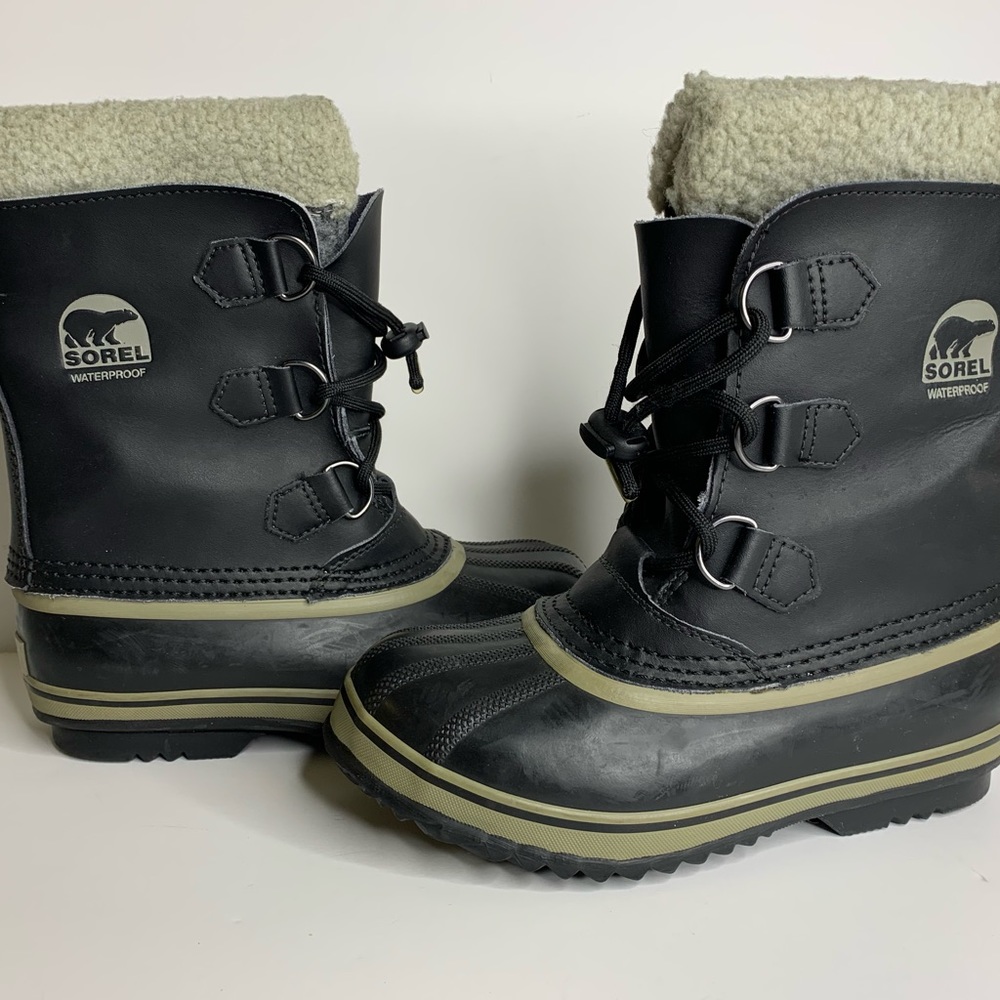 Youth Sorel Yoot Pac TP Snow Boots Size 4 Black